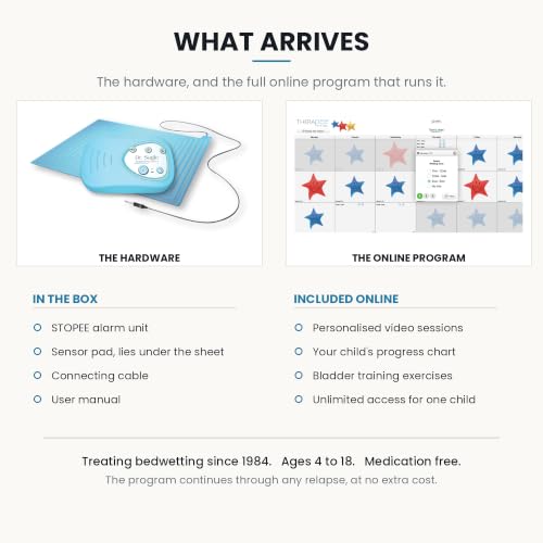 Image of TheraPee Bedwetting Alarm System with No-Wear Sensor + Online Program