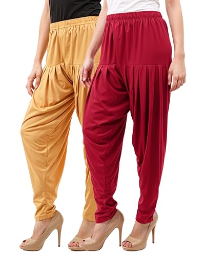 Image of Buy That Trendz Patiala Pant for Women Viscose Relaxed Fit Dhoti Patiyala Salwar Harem Style Bottom Pants