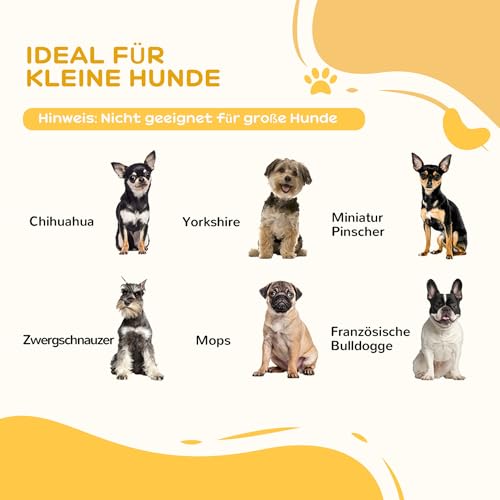 PawHut Absperrgitter Hund 3-teilig, 154,5 x 61 cm Faltbar Hundegitter mit Tür, Türschutzgitter mit 2 Stützfüßen, Freistehend Treppengitter für Küche, Flur, Kaffee