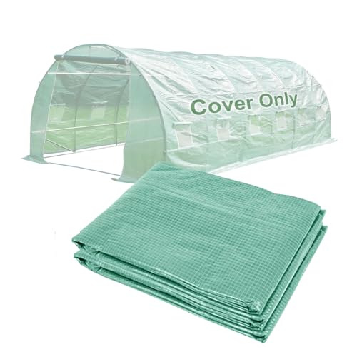 BPS Greenhouse Replacement Cover 20 x 10 x 7 Large Walk in Tunnel Outdoor Plant Gardening Greenhouse Cover (Frame NOT Included)