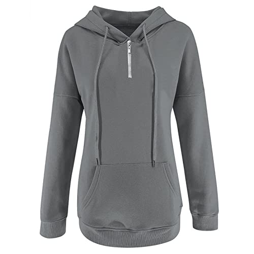 Sweat à capuche zippé pour femme et ado fille style preppy uni