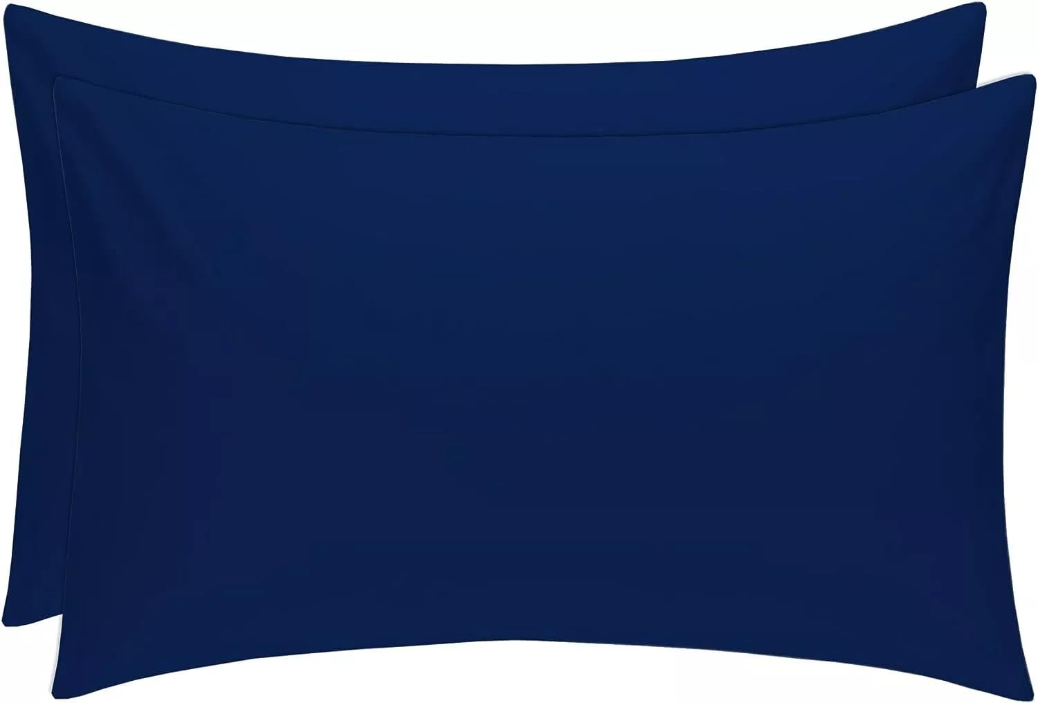 Black Horse Housewife Pillowcase- Poly Cotton Easy Care Soft Brushed Microfibre Fabric - Wrinkle, Shrinkage and Fade Resistant |-Navy blue — image 1