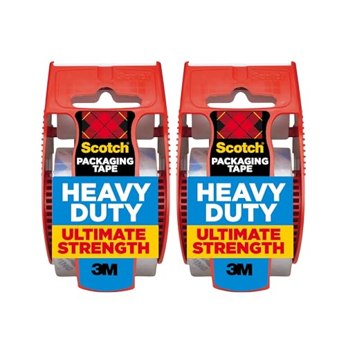 Scotch Heavy Duty Packaging Tape, 2 Inches x 800 Inches, Clear - 2 Count