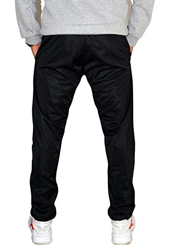 KIT 2 Calças Esportiva KS Masculina Agasalho Cós de Elástico Bolsos Laterais KIT-2-0375 Cor:PRETO;Ta