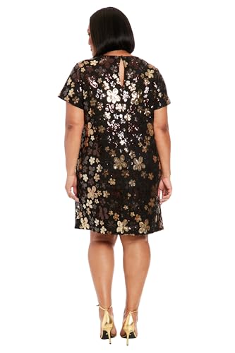 Image of London Times Women's Sequin T-Shirt Dress