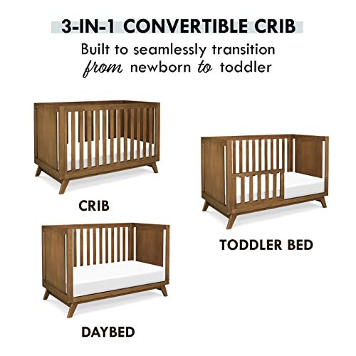 Davinci Otto 3-In-1 Convertible Crib In Walnut, Greenguard Gold Certified #TOP4