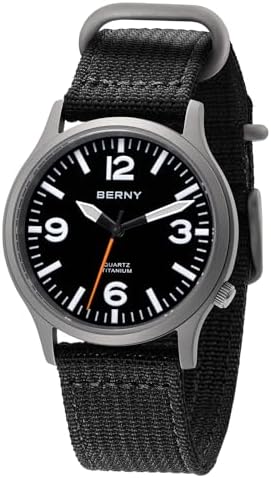 Reloj De Titanio Para Hombres, Movimiento De Cuarzo Con Segundero Continuo, Reloj Analógico De Cuarzo Impermeable