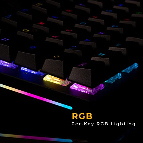 Glorious Gaming - Hot Swappable Mechanical Keyboard - Black - Full Size Wired Keyboard - Low-Profile - Cherry Mx Style Switches - Double Shot Keycaps & Linear Switches - Pc Gaming Setup Accessories #TOP4