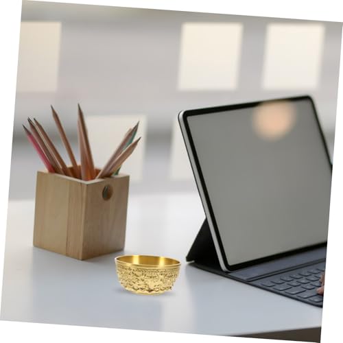 Cuenco Cornucopia Zerodeko de Resina Dorada para Decoración Feng Shui 5