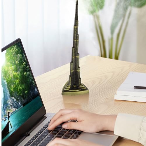 YOUTHINK Burj Khalifa Model Toy Building Block 18cm Alloy Tower Model, Precise Craftsmanship, Exotic Design, Versatile Decor, Sentimental Symbol for Bedrooms, Office, Schools, Weddings by YOUTHINK - Used condition - Image 5