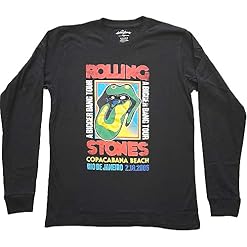 The Rolling Stones Copacabana Beach Officiel T-Shirt Hommes Unisexe - Les Beatles, Paul McCartney, John Lennon, RIngo Starr, George Harrison