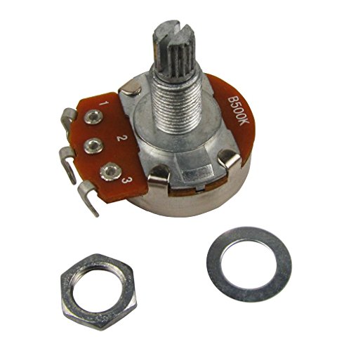 Musiclily Metric Full Size 500K Pots Split Knurled Long 18Mm Shaft Linear Taper Guitar Potentiometers For Stratocaster And Telecaster Electric Guitar Bass Parts(Pack Of 2) #TOP4