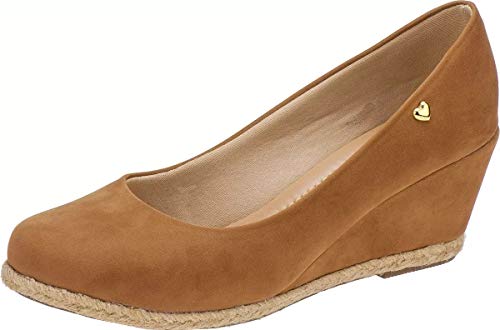 Sandalia Lumiss Anabela M4 (35, Caramelo)