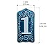 Handmade Ceramic House Number Tile – Custom Outdoor Address Sign – Turkish Iznik Art – Weatherproof Door Decor – 0 to 9 Digits (Green, 1)