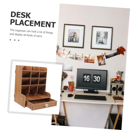 Porte-stylo à grande capacité Operitacx avec compartiments pour bureau - 8