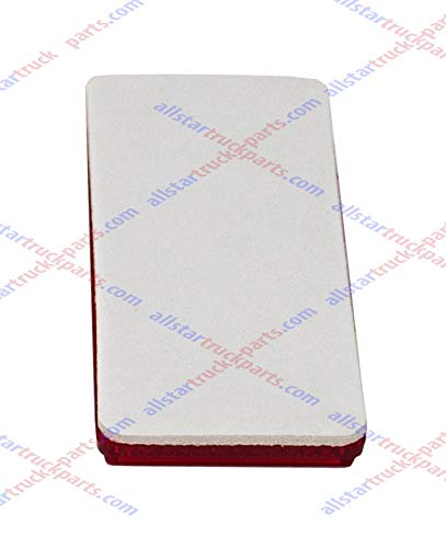[ALL STAR TRUCK PARTS] 3-1/8\" Rectangular Stick On Reflector - Trailers, Trucks, Automobiles, Mail Boxes, Boats, SUV\'s, RV\'s, Industrial Strong Adhesive DOT/SAE Approved (Red, 6) - Thumbnail 3