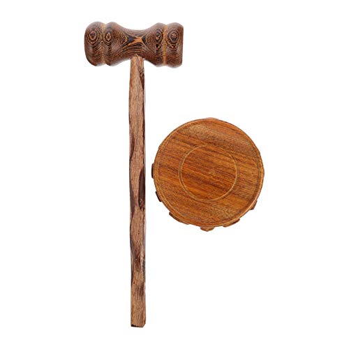 NUOBESTY Juego de Mazo Y Bloque de Madera La Mejor Idea Juez...