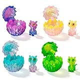 Scinzene 4 Stück Drachenei mit Drache 3D Gedruckt – Dracheneier mit...