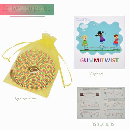 DealKits Gummitwist Enfant 4M – Élastique Sauter avec Instructions – vue 4