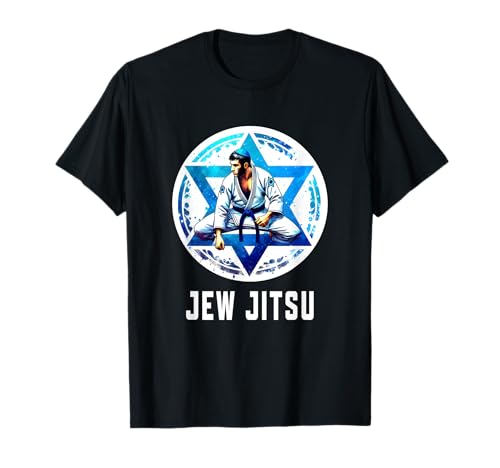 Ebreo Jitsu Karate Divertente Hanukkah Brasiliano Jiu Jitsu MMA BJJ Maglietta