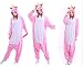 Adulte Unisexe Pégase Rose Pégase Bleu Pégase Violet Cheval Volant Onesie Déguisement Pyjama Cosplay Fête tenue sweat à capuche Costume cadeau de Noël Combinaison (Pégase Rose, L(height 170cm-180cm))