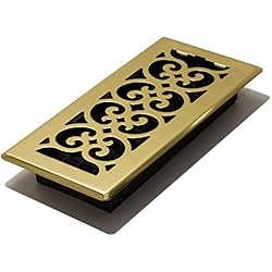 Ventilador Para Forja Decor Grates 4-Inch by 10-Inch Scroll Floor Register