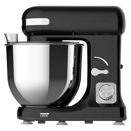 ADVWIN Stand Mixer, 1400W 6.5L Kitchen Food Mixer, 6 Speed with Tilt Head Pulse Electric Mixer, Home Stand Mixer for Housewives, Can Make Dough& Mix Food& Whip Egg Whites/Cream/Butter Chef Machine