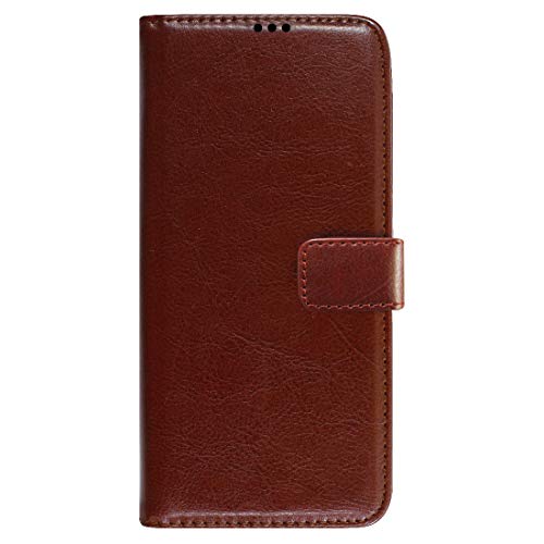 Image of Flip Cover Compatible with Samsung Galaxy M12 / F12 / A12 | Premium Leather Finish | Inbuilt Pockets & Stand | Flip Cover Back Case for Samsung Galaxy M12 / F12 / A12 (Brown)