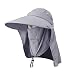 Fishing Hat UV Protection Sun Hats , LC-dolida 360° UPF 50+ Women Hiking Safari Hat Wide Brim Sun Visor Hat Removable Neck Face Mask Flap Cover Cap for Fishing Gardening Beach Camping Boating
