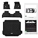 LASFIT Floor Mats&Trunk Mat Fit for BMW X5 2019-2024 2025 2026 40i/45e/50e/50i/M/M50i/M60i, All Weather TPE Custom Fit 1st&2nd Row Full Set Car Mats & Cargo Liner(Only for 5 Passengers), Black