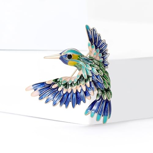 Image of Enamel Bird Brooch for Women Rhinestones Owl /Hummingbird /Eagle /Toucan Lapel Pin Cute Bird Brooches Jewelry Gifts for Mom Wife