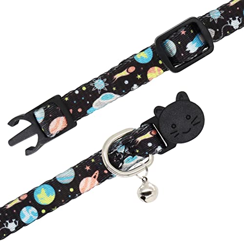 Cat-Collar-2-Pack-Breakaway-Collar-with-Bells-Safety-Buckle-Kitten-Collars-for-Boy-and-Girl-Cats-Star-and-Moon
