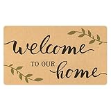 Tamaño perfecto: este tapete mide 40 x 70 cm, que puede adaptarse a la mayoría de las entradas o porches. Y el diseño de perfil bajo del felpudo Comfoyar puede evitar que se atasque al abrir y cerrar puertas. ¡La alfombrilla de bienvenida saluda a todos los invitados por ti!