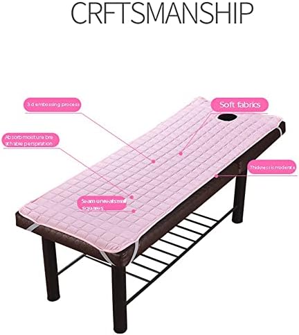 KELING Mattress for Bed with Hole, Beauty Salon Pad, Non-Slip Cushion 185X70cm Pink