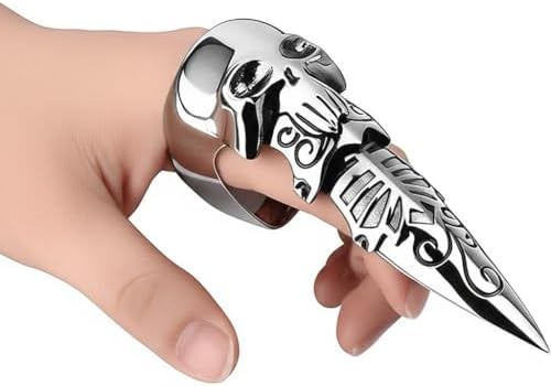 THE MEN THING Innovative Knuckle Full Finger Ring Collections | Adjustable Knuckle Joint Full Finger Ring for Men & Boys