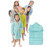 LEBENGOOD - Albornoz Niños Niñas unisex, adolescente (Oreja Turquesa 11-12)