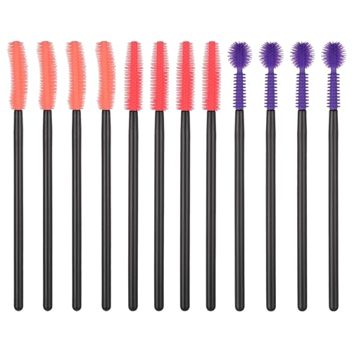 12 Pcs Silicone Nook and Cranny Brush Crevice Cleaning Brushes 3 Styles Sewing Machine Cleaning Brushes Tiny Brush for Sewing Machine Keyboard Small Spaces Orange Purple Red