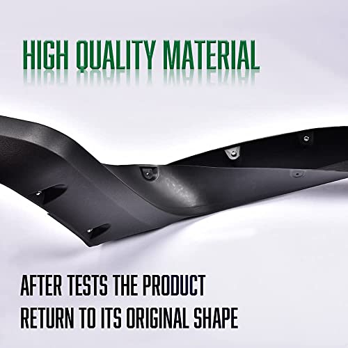 G-Plus Fender Flare Compatible With 2007-2013 Gmc Sierra 1500 4Pc Pocket Rivet Textured Style Offroad #TOP3