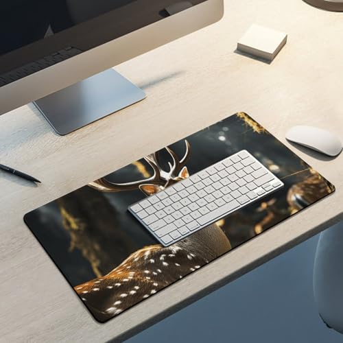 Tapis de souris de jeu imperméable grand format motif cerf - 5