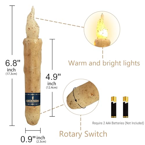 Image of Magical Candlesticks Flameless Taper Candle, 2pcs White LED Tapered Candles Remote Dipped Candle 6inch Battery Chandelier for Enchanting Weddings and Harry Potter Inspired Vigils(LW2P-WH)