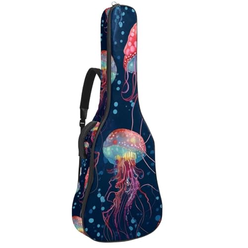 Housse guitare acoustique imperméable en tissu Oxford avec double poche et sangle à dos réglable