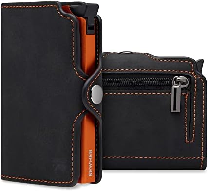 Porta Carte di Credito BEWMER 1 ZIP Schermato | Portafoglio Slim da Uomo e Donna | Porta Tessere e Documenti con Rfid Protection e Fermasoldi in Carbon Fiber (Nero e Arancione con Zip) Porta Carte di Credito BEWMER 1 ZIP Schermato | Portafoglio Slim da Uomo e Donna | Porta Tessere e Documenti con Rfid Protection e Fermasoldi in Carbon Fiber (Nero e Arancione con Zip)