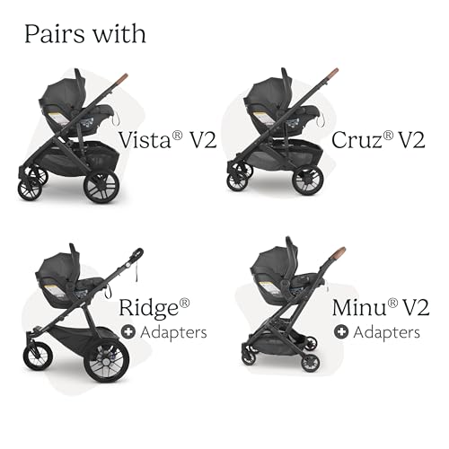 UPPAbaby Mesa V2 Infant Car Seat/Easy Installation/Innovative SmartSecure Technology/Base + Robust Infant Insert Included/Direct Stroller Attachment/Greyson (Charcoal Mélange/Merino Wool) by UPPAbaby - Image 5