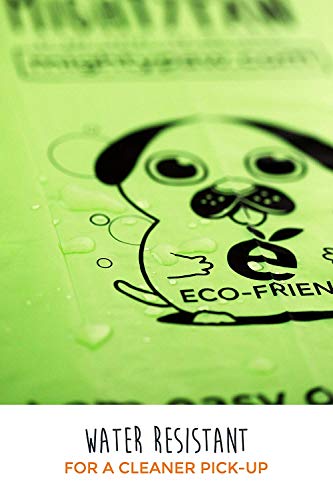 Mighty Paw Eco-Friendly Poop Bags, Lavender-Scented Dog Waste Pick-Up Bags, Extra-Thick Doggie Bags, Large Bags 9" X 13" For Pets, Bags Are Biodegradable (8 Rolls, Green) #TOP7