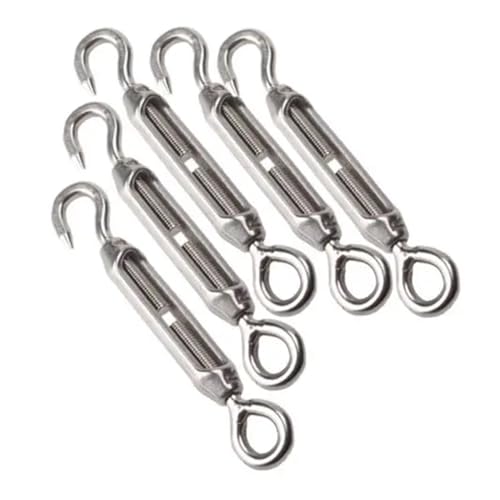 Tensor de Gancho 5 piezas M4 Acero Inoxidable 304 para Cable miniatura 5