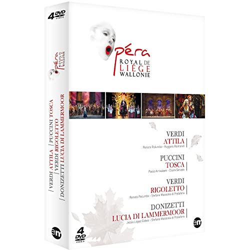 Opera Royal de Liege Wallonie : Verdi : Attlia + Puccini : Tosca + Verdi : Rigoletto + Donizetti : Lucia di Lamermoor