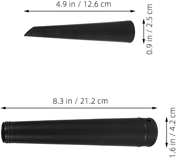 BESPORTBLE 2pcs Blower Nozzle Tube Extension Wand Universal Vacuum Attachment Crevice Tool Adapters for Electric Blower Vacuum Cleaners Accessories