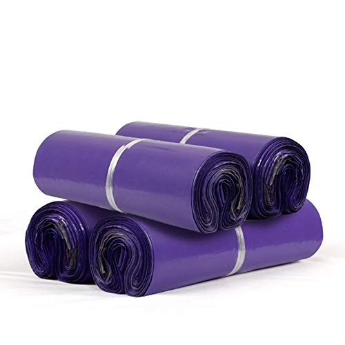 Buste Per Spedizioni,Buste Spedizione 100 buste di posta in materiale PE impermeabili viola nuove buste di imballaggio stampate con sacchetti di immagazzinaggio di corriere autosigillanti(Color:38x52c