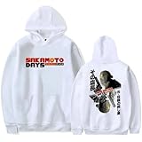 Tonidos Sudadera con Capucha Sakamoto Days Harajuku Estampada De Manga Larga Unisex Moderno Casual Oversize Pulóver Hoodie Ropa De Cosplay XXS-4XL-White||l