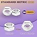 M4 Hex Nuts, 200Pcs Metric 304 Stainless Steel Metal M4-0.7mm Hexagonal Nuts Hardware Set for Bolt for Furniture, Automotive, Industry and Construction, Full Thread
